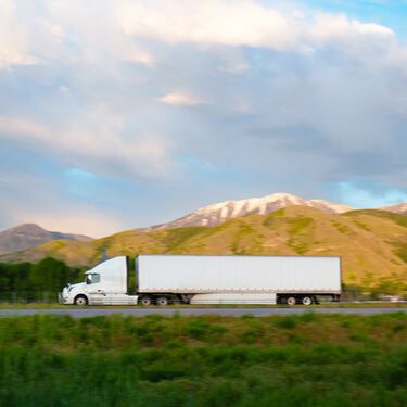 Santa Teresa Cross Border Shipping White Semi Freight Truck on Highway